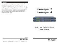 Innkeeper 2 Manual - JK Audio