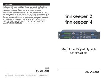 Innkeeper 2 Manual - JK Audio