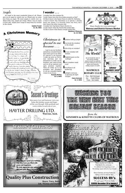 Watrous Christmas issue Dec. 13, 2010.pdf - Watrous Heritage Centre