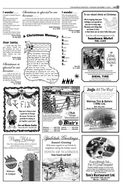 Watrous Christmas issue Dec. 13, 2010.pdf - Watrous Heritage Centre