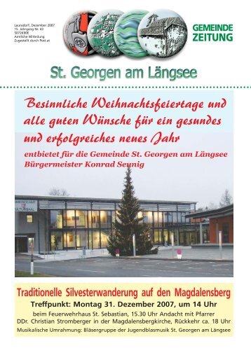 Gemeindezeitung Dezember 2007 - Sankt Georgen am Längsee