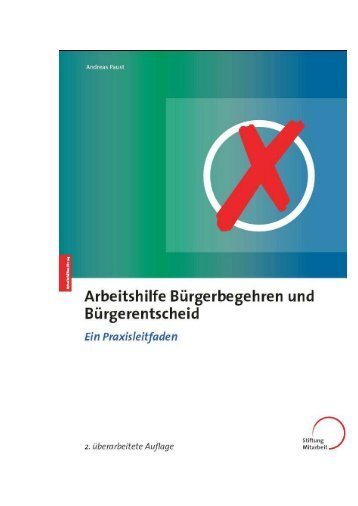 Arbeitshilfe Bürgerbegehren und Bürgerentscheid