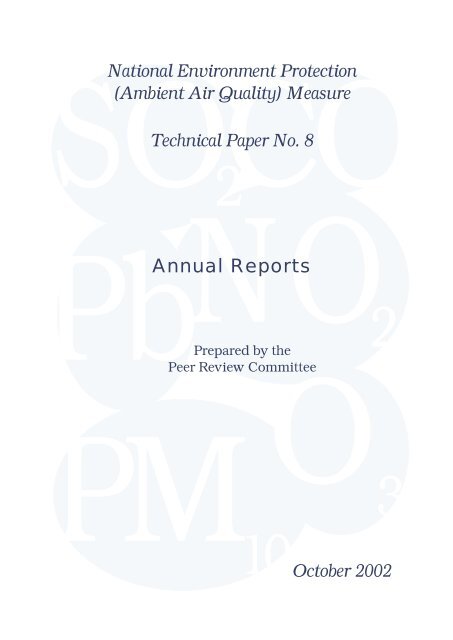Technical Paper No 8 - Annual reports for the AAQ NEPM