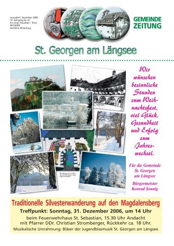 Gemeindezeitung Dezember 2006 - Sankt Georgen am Längsee