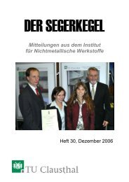 Mitteilungen aus dem Institut für Nichtmetallische Werkstoffe