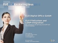 ELO FileSystem und LDAP-Integration ELO Digital Office GmbH