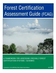 WWF/World Bank Forest Certification Assessment Guide