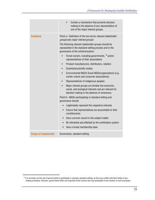 WWF/World Bank Forest Certification Assessment Guide