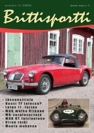 Brittisportti 12009 - MG Car Club Finland Ry