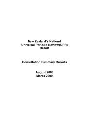 New Zealand's National Universal Periodic Review (UPR) Report ...