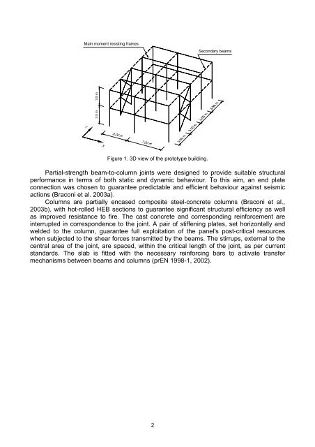 Dynamic characterization of a 3-D full scale steel-concrete ...