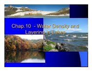 Chap.10 - Water Density and Layering in Lakes