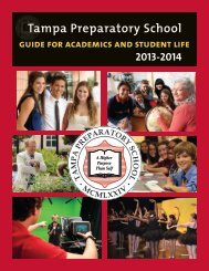 2013-14 Guide for Academics and Student Life - Tampa Preparatory ...