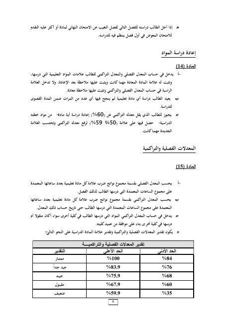 تعليمات الدراسة في الكليات الجامعية المتوسطة - جامعة البلقاء التطبيقية