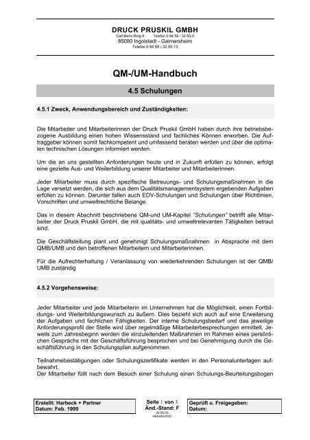 QM-/UM-Handbuch - druck pruskil