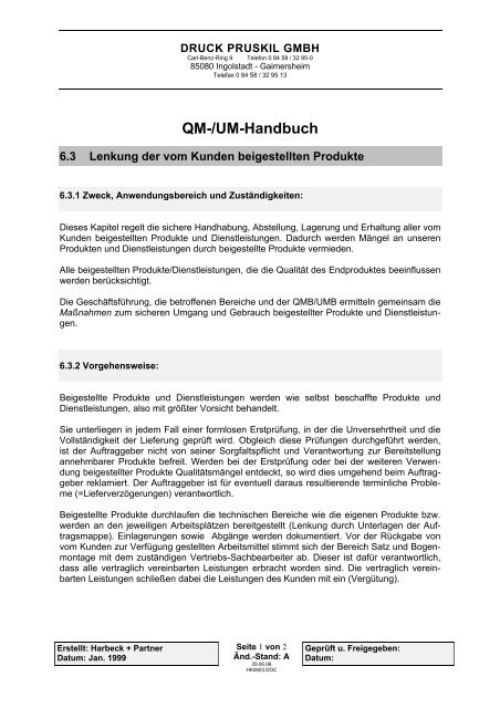 QM-/UM-Handbuch - druck pruskil