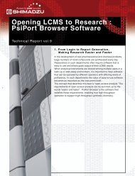 Opening LCMS to Research : PsiPort Browser Software - Shimadzu