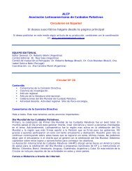 Circular Nº 26 - Asociación Latinoamericana de Cuidados Paliativos