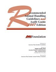 Recommended Animal Handling Guidelines and Audit Guide