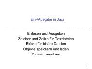 Ein-/Ausgabe in Java Einlesen und Ausgeben ... - Dr. Hubert Feyrer