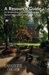 A Resource Guide - Division of Campus Life - Lafayette College