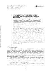 ANALYSIS OF NON-FOURIER CONDUCTION - Propulsion and ...