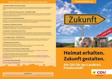 Heimat erhalten. - CDU Kreisverband Freudenstadt