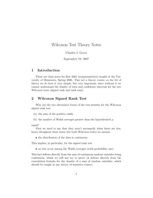 Wilcoxon Tests