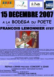 A LA BODEGA DU POETE - NIMES-ACTU.com