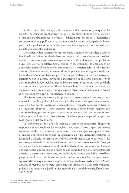 Racism and Ethnic Discrimination in Guatemala - Institute of Latin ...
