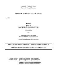 FACULTE DE MEDECINE DE TOURS THESE pour le DOCTORAT ...