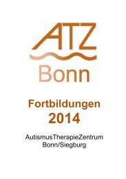 Fortbildungsprogramm des ATZ Bonn - Autismus Therapie Zentrum ...