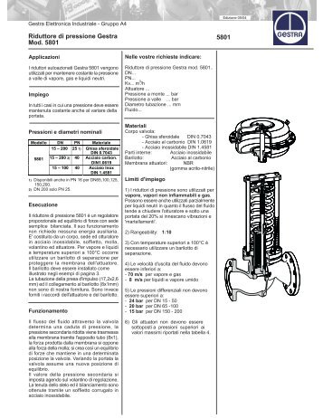 5801 Riduttore di pressione Gestra Mod. 5801 - Sea