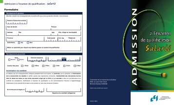 Admission Ã  l'examen de qualification pour un salariÃ© - Sqc.ca