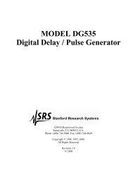 MODEL DG535 Digital Delay / Pulse Generator - SLAC