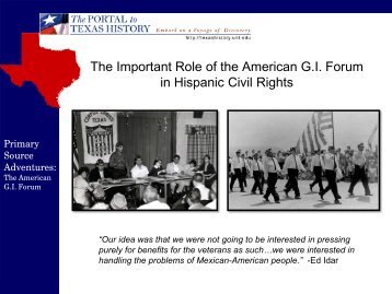 The Important Role of the American G.I. Forum in Hispanic Civil Rights