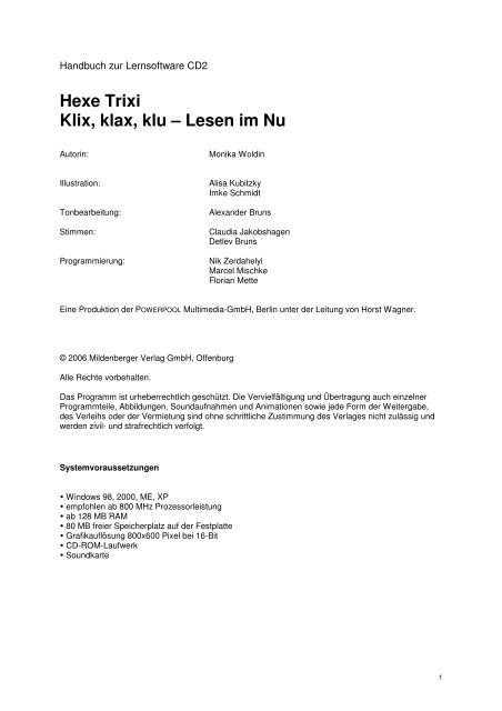 Hexe Trixi Klix, klax, klu – Lesen im Nu