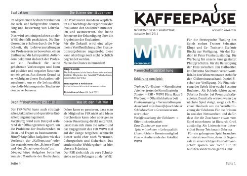 Ausgabe Juni 2011 - FSR WiWi Zwickau