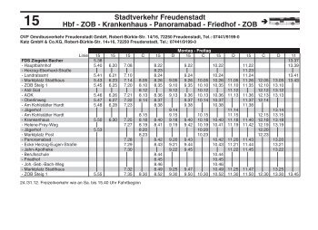 Stadtverkehr Freudenstadt Hbf - ZOB - Katz GmbH & Co. KG
