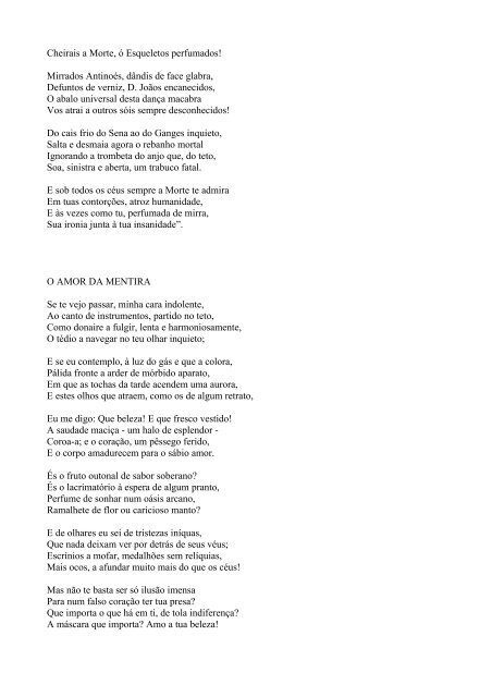 As  Flores do Mal - Charles Baudelaire