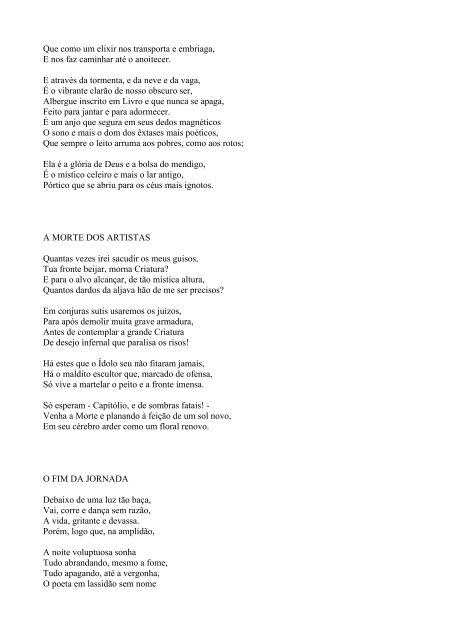 As  Flores do Mal - Charles Baudelaire