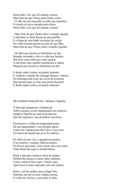 As  Flores do Mal - Charles Baudelaire