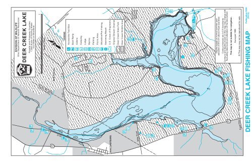 Deer Creek Lake Map Deer Creek Lake Fishing Map - Ohio Department Of Natural Resources