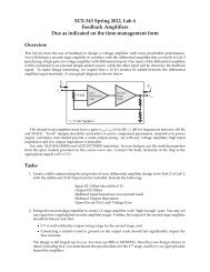ECE-343 Spring 2012, Lab 4 Feedback Amplifiers Due as indicated ...