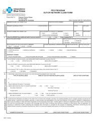 Out-of-Network Claim Form