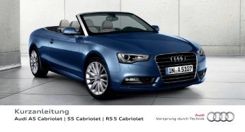 Kurzanleitung S5 Cabriolet - PDF (1 MB) - Audi