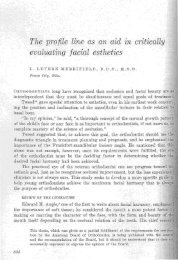 The Profile Line as an Aid in Critically Evaluating Facial Esthetics