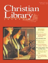 PDF - Christian Library Journal