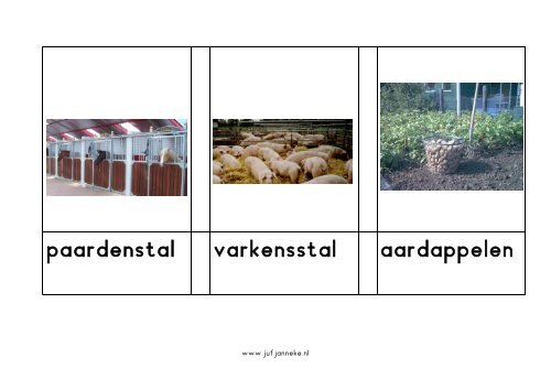 woordkaarten- project de boerderij - Juf Janneke