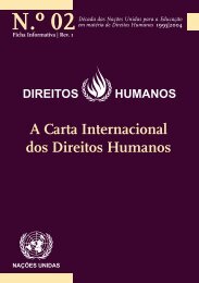 A Carta Internacional dos Direitos Humanos